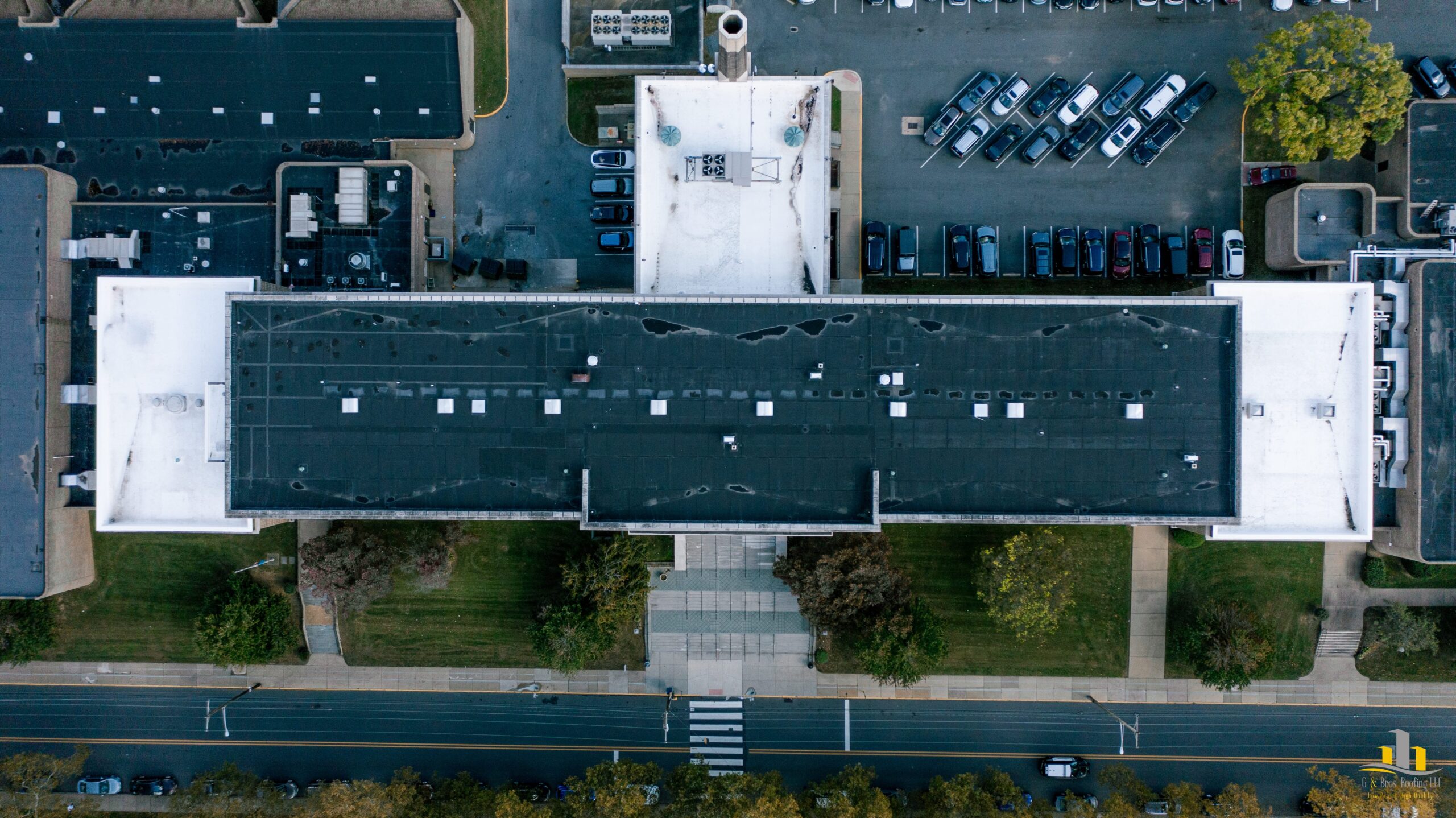 Used - Commercial TPO roof replacement in Wilmington, DE for Warner Elementary School. We replaced the two ends of the building with a durable, energy-efficient roofing system.