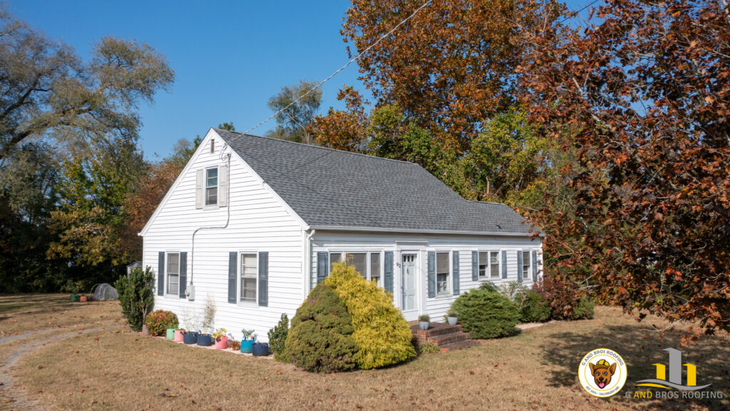 Used - G and Bros Roofing completed an insurance claim roof replacement for Derek Bland at 612 E Main Street, Fruitland MD, using GAF Timberline HDZ Oyster Gray shingles.
