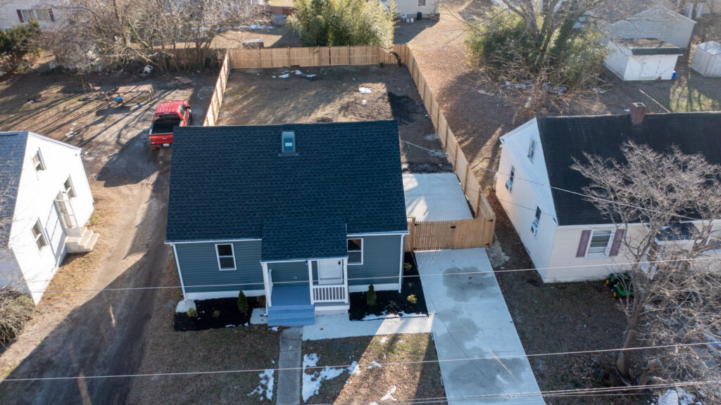 Used - G and Bros Roofing completed a residential roof replacement for Matus Investments LLC at 108 Van Buren Street, Salisbury MD, using GAF Timberline HDZ Charcoal shingles.