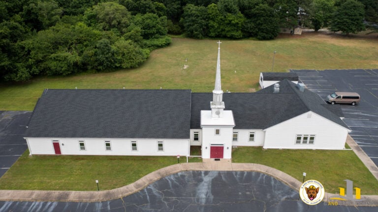 Used - G and Bros Roofing completed a commercial shingle roof replacement at New Hope Baptist Church in Salisbury, MD. The project featured GAF Timberline UHDZ shingles in Charcoal for a durable and stylish new roof.