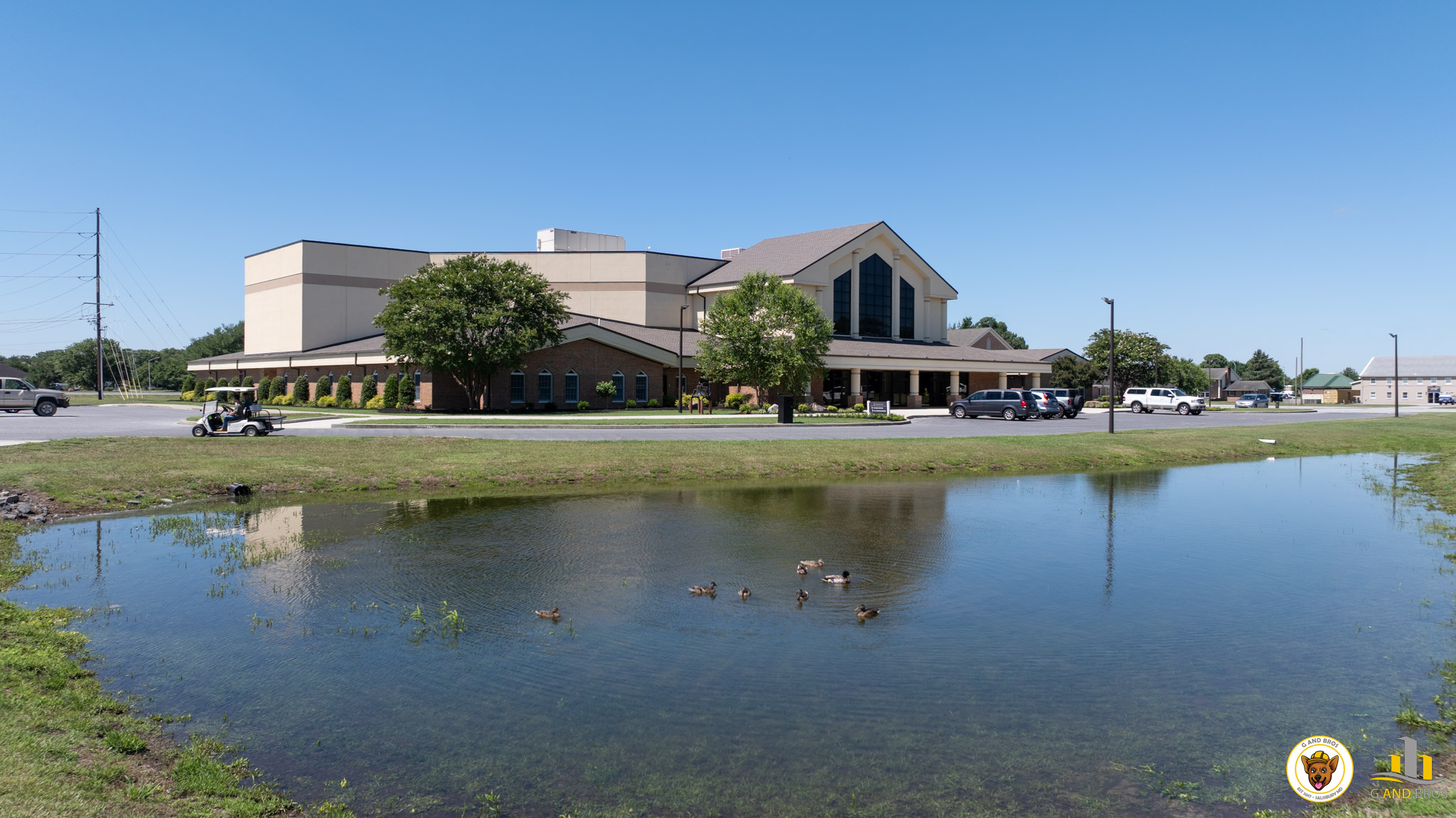 Replacing the Shingle Roof at Emmanuel Wesleyan Church in Salisbury, MD 2 | G and Bros Exterior after photo of Emmanuel Wesleyan Church in Salisbury, Maryland following a roof replacement completed by G and Bros